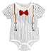 NEW Summer Baby Kids Boy Gentleman Suit Grow Outfit Romper Pants Jumpsuit 0-24M (0-6 Months, Red)