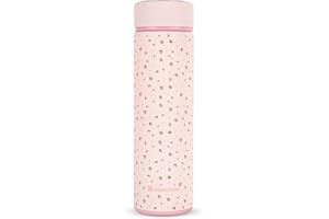 KIKKA BOO KikkaBoo SAVANNA Thermos Bébé, Inox Double Paroi, Boisson Chaude/Froide 12h-24h, 500ml, Étanche, Infuseur à Thé, Rose
