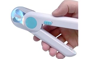 ALEENFOON Tagliaunghie per Cani e Gatti con Luce LED, Tagliaunghie Cane e Gatto Professionale, con Lima Unghie, Protezione dagli Schizzi, per Animali Domesticidi Piccola e Media Taglia
