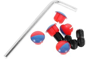 Holibanna 5Pièces Couvercles De Trou Évier De Cuisine Caps Rouge Et Bleu Pour Robinet Bouchon De Trou Avec Vis Et Clé Allen Accessoires Évier