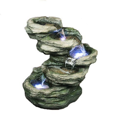 Hi-Line Gift Ltd Rocks 4-Level Fountain with LED Light RS.10627.66 (53.00% Off) - Amazon