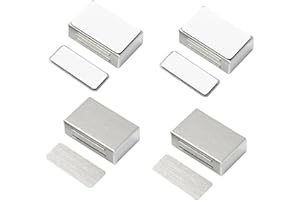 LOCKIMO Calamita Chiusura Porta, Chiusura Magnetica Porta Forte Chiusure Magnetiche per Ante Cucina Mobili Magnete Porta Chiusura per Cassetti Magneti Armadio Chiusure (4 pezzi, Argenteo)