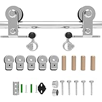 Binario Porta Scorrevole In Acciaio Inox 304cm - Kit Per Porte Di Legno - Foto 4