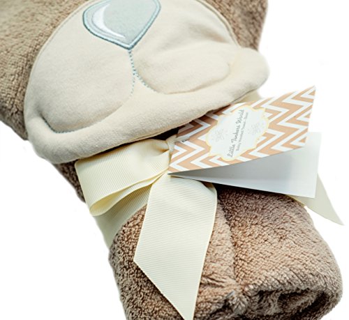 Little Tinkers World Baby-Badetuch / Kapuzenhandtuch im Bär -Design – 100% Flauschige Baumwolle – Perfekt als Geschenk für Neugeborene, Säuglinge, Kleinkinder, Mädchen & Jungen, 75×75 cm - 9
