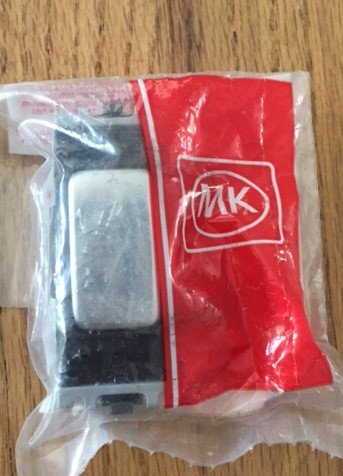 MK Electric K4885ABSB - Módulo de interruptor retroactivo de 2 vías SP de latón antiguo con inserto, K4885POCB