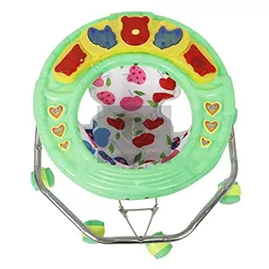 Fabroyal India Musical Baby Activity Walker for Kids with Music, Light and Adjustable Height - for Boys and Girls - Suitable Age 9 Months + (Green)