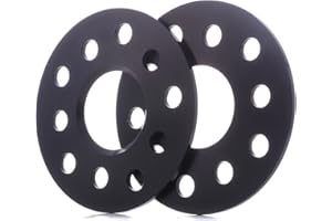 H&R Set des espaceurs de roues Système-DR 10mm par essieu - Cartouche de boulon 5x112 - Moyeu 57,1mm - Taille de boulon M14x1,5 - compatible avec Audi/Bentley/Ford/Seat/Skoda/Volkswagen - Noir