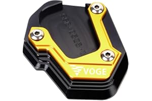 LLIDFONK Compatible con VOGE DS900X DS625X DS525X 900 625 525 dsx DSX 900 625 525 2024 2025 accesorios aluminio motocicleta soporte pie pata de cabra almohadilla ampliada almohadilla de apoyo (dorado)