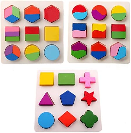 children Early Educational wooden 3D Jigsaw Toys, Geometric plate, children Puzzle Toys