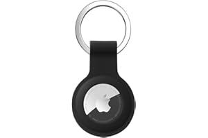 SINGGREAT Llavero Airtag, Airtag Funda para Llavero Silicona Case compatibles con Apple AirTags, Anti-Perdida Anti-Rasguños Ligero Protectora (Negro)