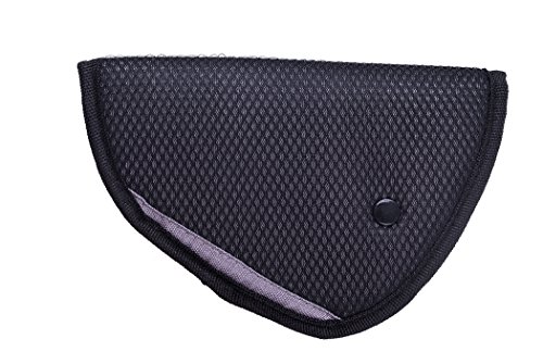 SportsWell Fabric Baby Car Seat Belt Seatbelt Clip Booster Safety Cover Harness Pad Comfortable Protection Strap Adjuster Black
