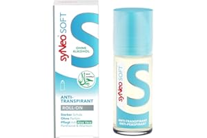 ‎SYNEO syNeo 5 soft Antitranspirant Roll-On – für empfindliche Haut – sensitiver Deo Roller gegen Schwitzen – dermatologisch getestet – Halal & ohne Alkohol - mit Aloe Vera – Made in Germany – 50 ml