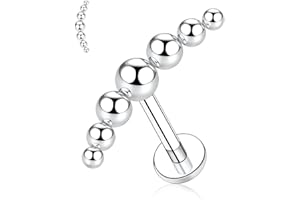 AROWRO 16G Labret Studs Lip Rings G23 Titan Monroe Lip Piercing Schmuck Innengewinde Helix Tragus Knorpel Conch Ohrring Frauen Mädchen Piercing Schmuck CZ Opal