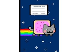 Nyan Cat Composition Notebook | Durable Composition Notebook for Gamers: 100 page | 7.5x9.75, College Ruled | Mint Gaming Composition Notebook | NFT Crypto Cat Composition Notebook
