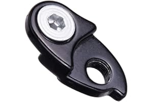 Clyhon Mountain Bike Road Bicycle Rear Derailleur Hanger Extension Extender Frame Gear Tail Hook Extender 1 pcs (Black 1 pcs)
