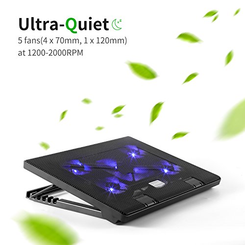 LESHP Laptop Notebook Kühler Cooler 12-16 Zoll Laptop Kühler Notebook Cooler Ständer Kühlpad Kühlmatte - 2