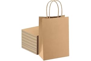 ARREDO CHEF Sac en papier KRAFT avec Poignées Dimensions : 210 x 110 x (h) 270 mm (50)