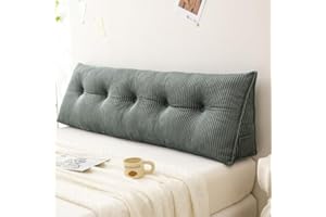 OLHAUYUAN Großes Kopfteil Keilkissen Bettruhe Lesekissen Nackenrolle Dreieckskissen für Sitzen im Bett-Rückenlehne Positionierung Unterstützung Langes Kissen für Daybed