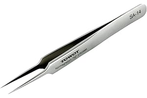 Pinzette di precisione, pinzette ultrafini in acciaio inossidabile per artigianato, elettronica, saldatura, lavoro sperimentale, gioielli, pinzette industriali non magnetiche, di TOWOT