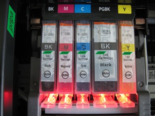 pripa 2 Satz = 10 kompatible Canon Pixma iP MP CHIP Patronen PGI- 525 bk Cli- 526 pbk c m y - 2 x Black (groß + klein) Cyan Magenta Yellow