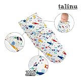 TALINU Pucksack aus 100 % Baumwolle mit praktischem Klettverschluss | mit 2 Jahren Zufriedenheitsgarantie | Strampelsack, Pucktuch - 2