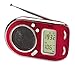 Price comparison product image Radio UKW MW KW Multiband Radio Radio clock World receiver AEG WE 4125 LCD Display Alarm clock Red