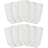 Novibaby 10-Piece Ribana Baby Athlete Body Staple Reported Snap White 100% Cotton - Ribana Baby Body Staple