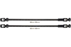 RXZIXYL Stainless Steel Cut to Length Driveshaft 68-229mm for 1/10 RC Crawler LCG Rig Sportys Scalers GSPEED Capra SCX10 Pro Element DIY (2pcs Black)