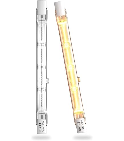 Ampoules éco Halogènes R7S 78mm 160W 230V 2100lm Blanc Chaud 2700K T3 Ampoule De Type J Pour Le Travail, La Sécurité, Les éclairages Paysagers, Les Lampadaires (lot De 4