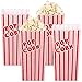 Produktbild infactory Popcorn Becher: 4er-Set Wiederverwendbare Popcorn-Boxen, 2 Liter, rot-weiß gestreift (Popcornbox)