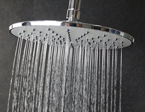 xogolo 9 Zoll Extra Groß fester Duschkopf Universal Duschen Ersatzteile Overhead Duschkopf 1/2 Zoll IPS, chrom poliert - 5