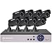 Produktbild [Batterie-Backup] DEFEWAY 1080N Überwachungsset/ Videoüberwachung, 8CH 5-in-1 HDMI-DVR mit 8x 720P HD Metall-Bullet-Überwachungskamera (80ft Night Vison, kostenlos App / Web Remote Access)