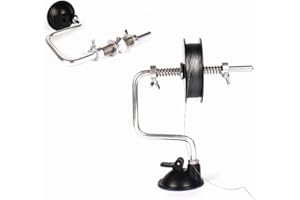 PMLWAKIR Portable Fishing Line Spooler Aluminum Fishing Line Winder Adjustable Reel Spool System for Use with Any Size Spool