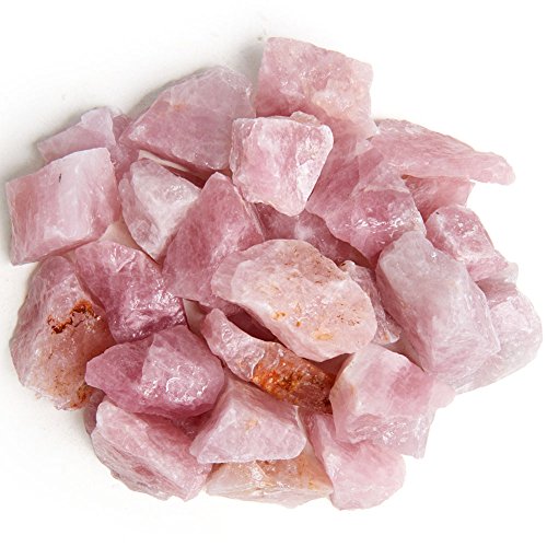 Digging Dolls: 2 lbs Rose Quartz Rough Rocks from Madagascar - Large 1"+ Raw Natural Stones for Arts, Crafts, Tumbling, Cabbing, Polishing, Wire Wrapping, Wicca and Reiki Crystal Healing