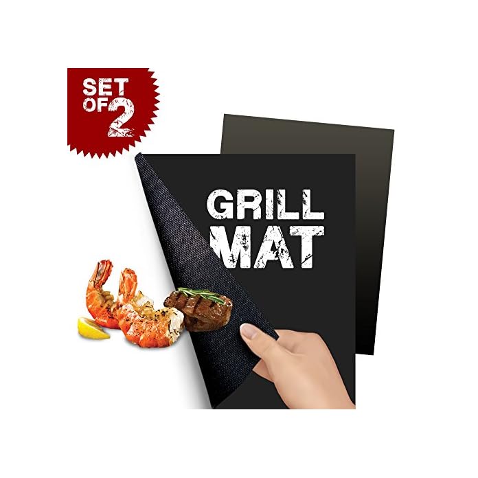 2x Flamen Grillmatte Zum Grillen Und Backen Antihaft Und Hitzebestndig Fr Gasgrills Kohlegrills Und Elektrogrills Zuschneidbar Fr Jede Gre Auch Fr Kugelgrills Perfekte Ergebnisse Ganz Ohne L
