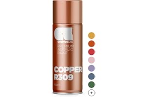 CL COSMOS LAC lakier w sprayu, miedziany, błyszczący – farba w sprayu, farba DIY, farba akrylowa w sprayu do malowania tworzyw sztucznych, metalu itp. (miedziany)