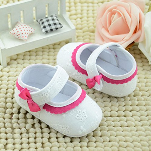 für 0-18 Monate Baby, Ularmo Mädchen Wenig gestickte Blume Schuhe - 5