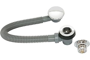 HOME STANDARD JT Pickfords | Chrome Bath Easyclean Push Button Waste with Overflow