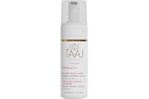 TAAJ | Mousse Micellaire - HIMALAYA | Nettoie, Démaquille & Élimine les impuretés | Peau Propre, Douce & Souple | Propriétés Apaisantes | Teint Frais & Lumineux | Végan & Cruelty Free | 150 ml
