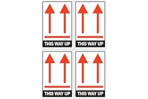 HAVATI Pegatinas: 150 x 100 mm, 4 unidades – Identificación de paquetes – flechas orientación – aquí arriba – this way up – ADR/GHS/DGR/UN