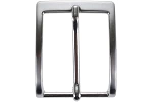 La Bottega del Calzolaio Fibbia per cinture nichel free anallergica 3,5 cm In Metallo Resistente – Sostituzione Fibbia per Cinture in Pelle -Scamosciate-Tessuto-Cuoio – Finitura Opaca/Argentata