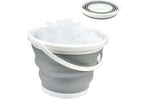 BEEK Cubo Plegable 5 Litros Multiusos Balde Plegable de Agua con Asa para Fregar Lavar Limpieza Pesca Camping Viaje