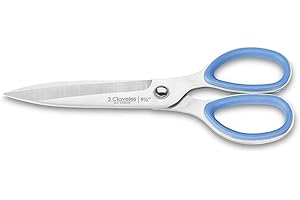 3 Claveles Tijeras pescado, acero inoxidable, Azul, 24 x 9 x 1 cm