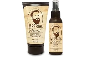 IMPERIAL BEARD - Kit Barbe Homme "Anti-Barbe Grise" - 1 Spray + 1 Shampooing pour Barbe - Fabrication Française