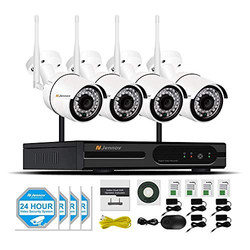 Preisvergleich Produktbild Überwachungskamera System Wireless 4 Kanal Wireless WiFi Überwachungskamera System Home Videoüberwachung Mit 1080P NVR 4PCS 960P Outdoor CCTV IP Netzwerk Kameras Bewegungserkennung Fernbedienung