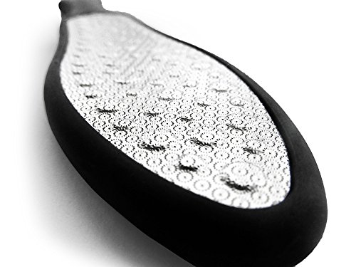 Laser Fußfeile zur Entfernung von Hornhaut für Pediküre & Fußpflege. Grobe & feine Raspel aus rostfreiem Metall. Handlicher Griff aus rutschfestem Kunststoff | Hornhauthobel – Hornhautentferner - 6