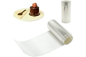 SZXMDKH Transparent Patisserie Ruban de Rouleaux à Gâteaux Décoration pour Entourer Les Gâteaux Mousse Patisserie, Rouleaux Colliers à Gâteau Materiel Patisserie Rodoide (10cmx10m)