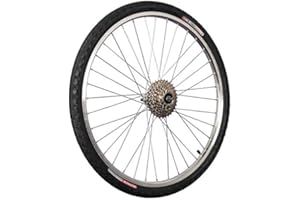 Taylor-Wheels 26 Pouces Roue arrière vélo Roue Libre 8 Pneu Chambre à air Argent