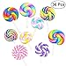 Produktbild ULTNICE 36Pcs Lutscher Prop Clay Süßigkeiten Verschönerung Rainbow Swirl Lollipop Lolly Random