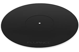 Fluance Turntable Platter Mat (Rubber Black) - Durable Audiophile Grade Silicone Design for Vinyl Record Players (PFHTRP)